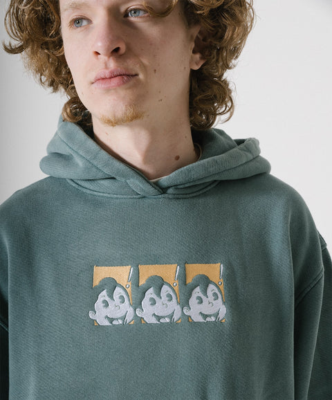 'ROBBIE!' HOODIE - VINTAGE GREEN