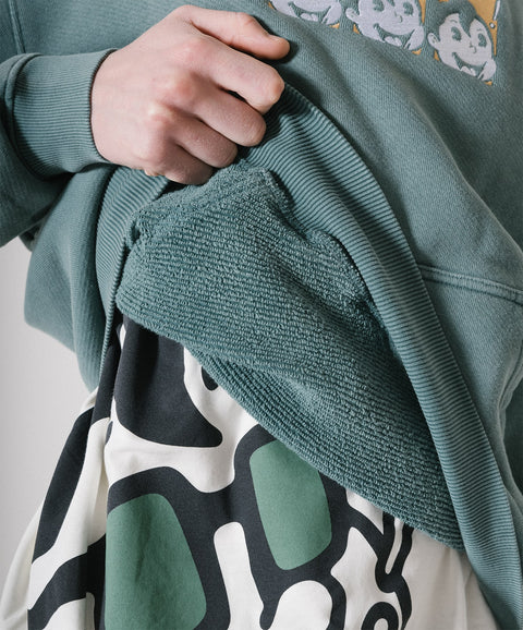 'ROBBIE!' HOODIE - VINTAGE GREEN
