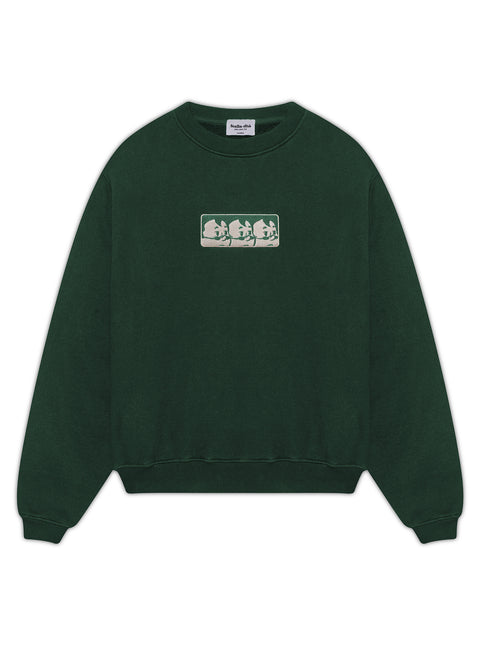 'TOO DOPE' SWEATSHIRT - FOREST GREEN