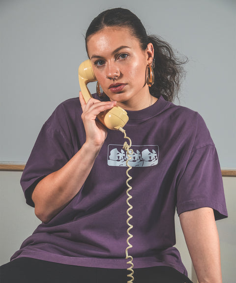 'TOO DOPE' T-SHIRT - WASHED PURPLE