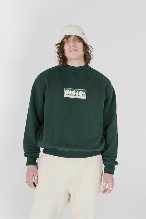 'TOO DOPE' SWEATSHIRT - FOREST GREEN