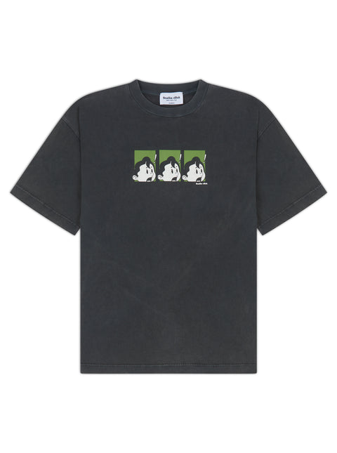 'YIKES!' T-SHIRT - VINTAGE BLACK