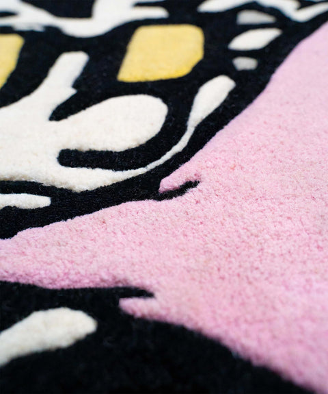 'BUBBLEGUM' RUG - OFF WHITE/BLACK