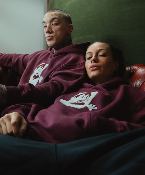'ZOINKS' HOODIE - BURGUNDY