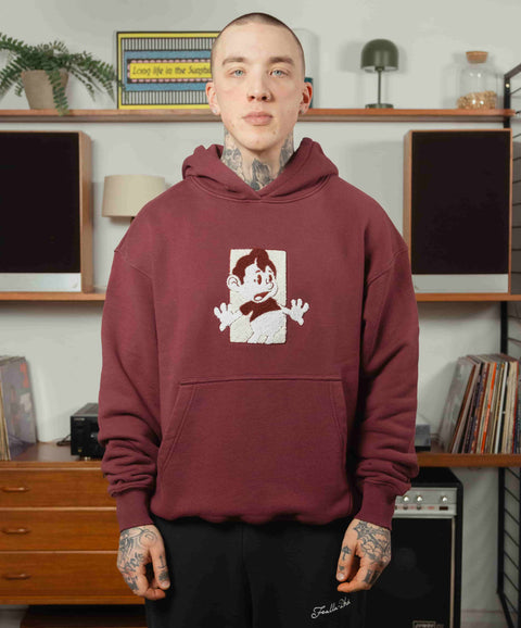 'ZOINKS' HOODIE - BURGUNDY