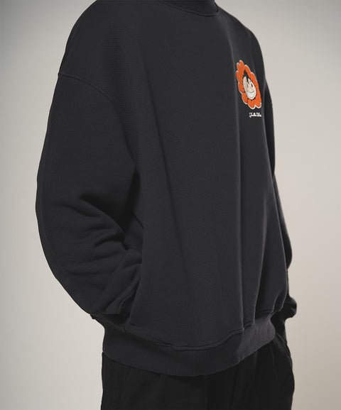 'FLÙR' SWEATSHIRT - MUTED BLACK