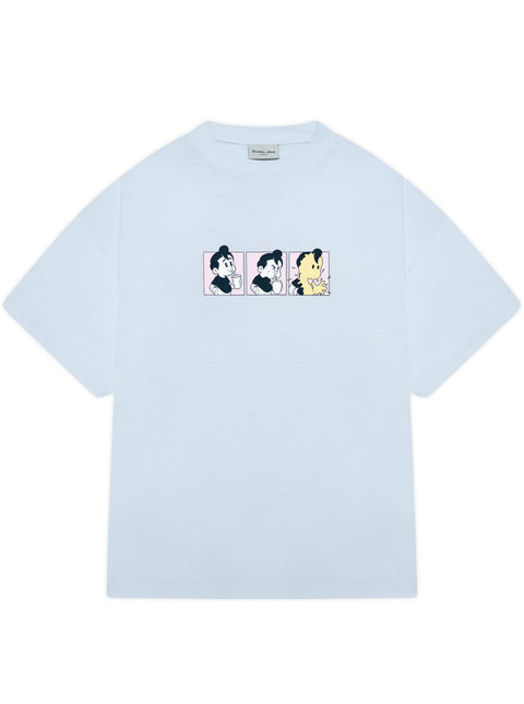 'MILKSHAKE' T-SHIRT - ICY BLUE