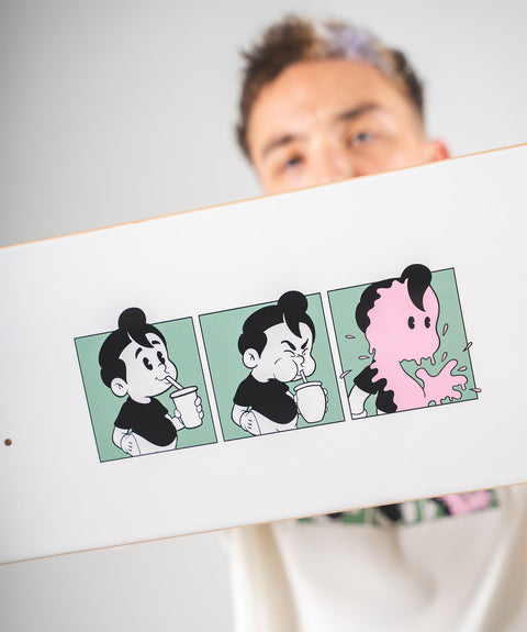 'MILKSHAKE' SKATEBOARD DECK - OFF WHITE