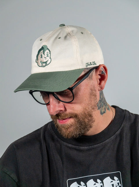 'CAP ME IF YOU CAN!' DAD CAP - SAGE GREEN/OFF WHITE