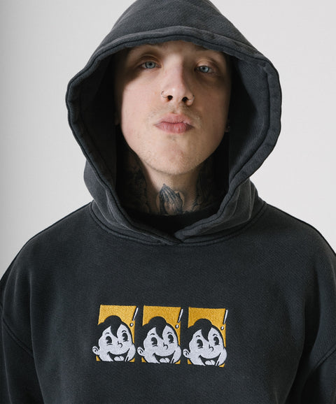 'ROBBIE!' HOODIE - VINTAGE BLACK