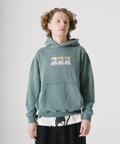 'ROBBIE!' HOODIE - VINTAGE GREEN