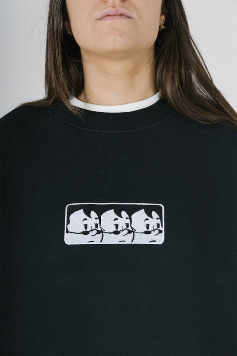 'TOO DOPE' SWEATSHIRT - WASHED BLACK