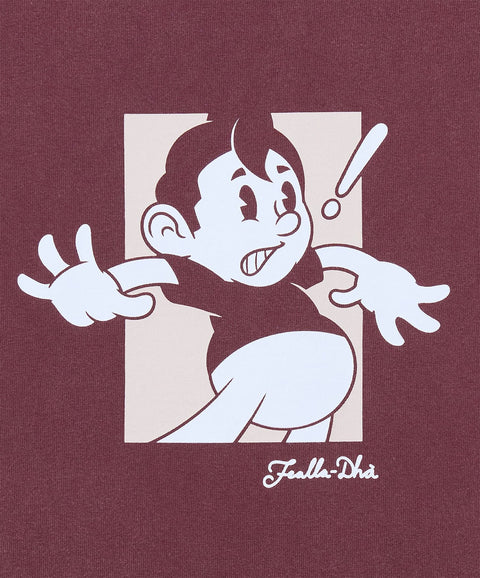 'YELP!' T-SHIRT - BURGUNDY (HEAVYWEIGHT)