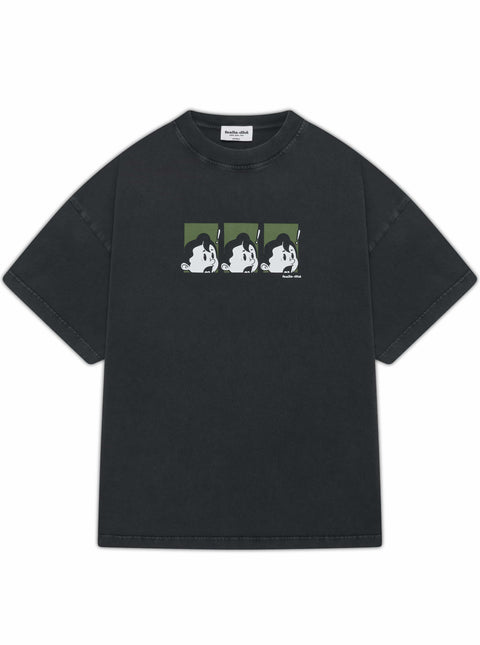 'YIKES!' T-SHIRT - VINTAGE BLACK