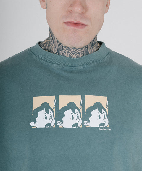 'YIKES!' T-SHIRT - VINTAGE GREEN