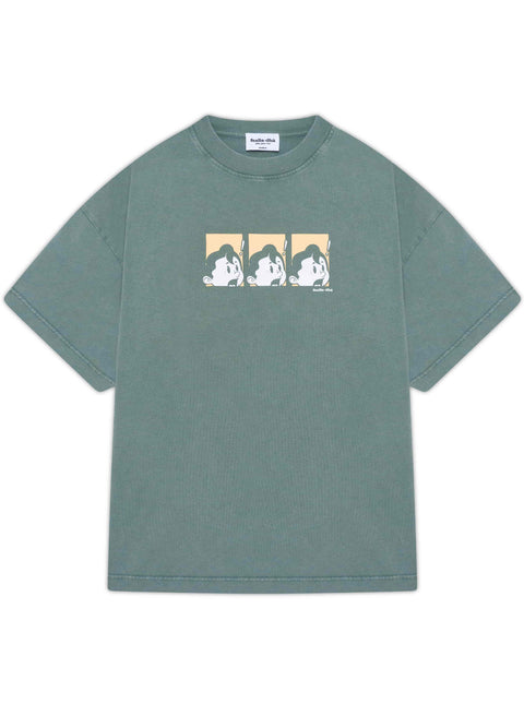 'YIKES!' T-SHIRT - VINTAGE GREEN
