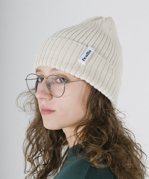 'BABY ALPACA' BEANIE - OFF WHITE