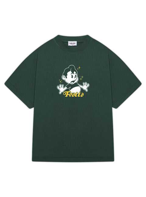 'ZOINKS' T-SHIRT - FOREST GREEN